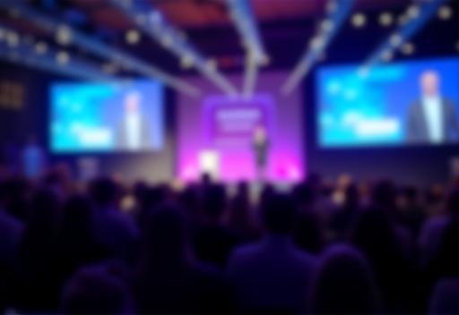 Speakers presenting at a corporate event